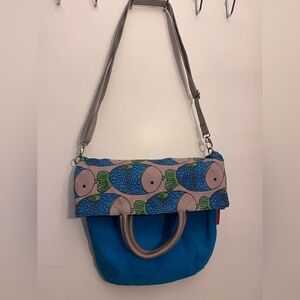 Vibrant Fish Pattern Crossbody Bag
